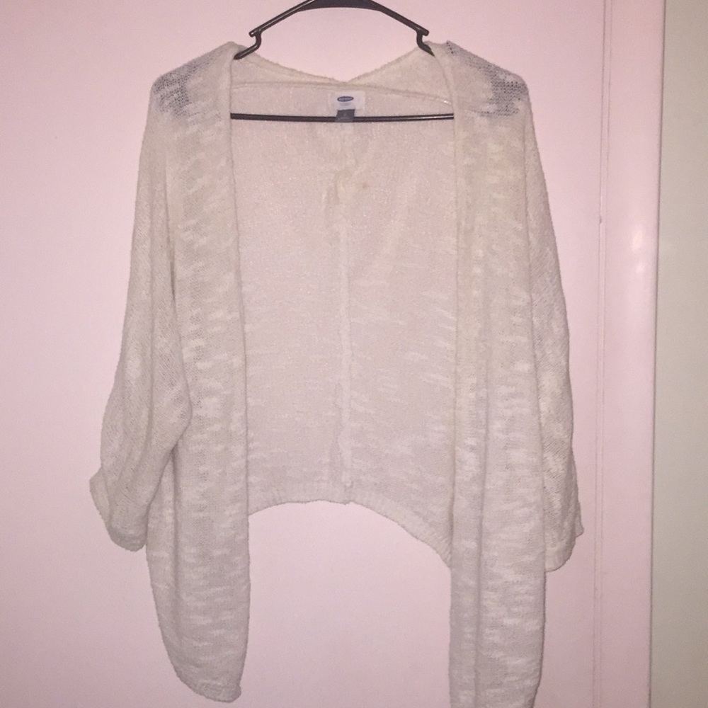 old navy white cardigan